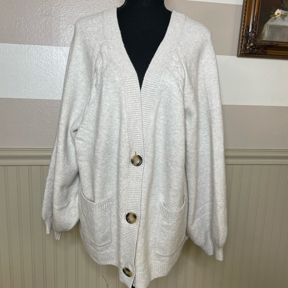 BP Relaxed Fit Cardigan - Beige Oatmeal Light Size XL brand new - Picture 4 of 16